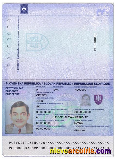 Slovakia passport version 2